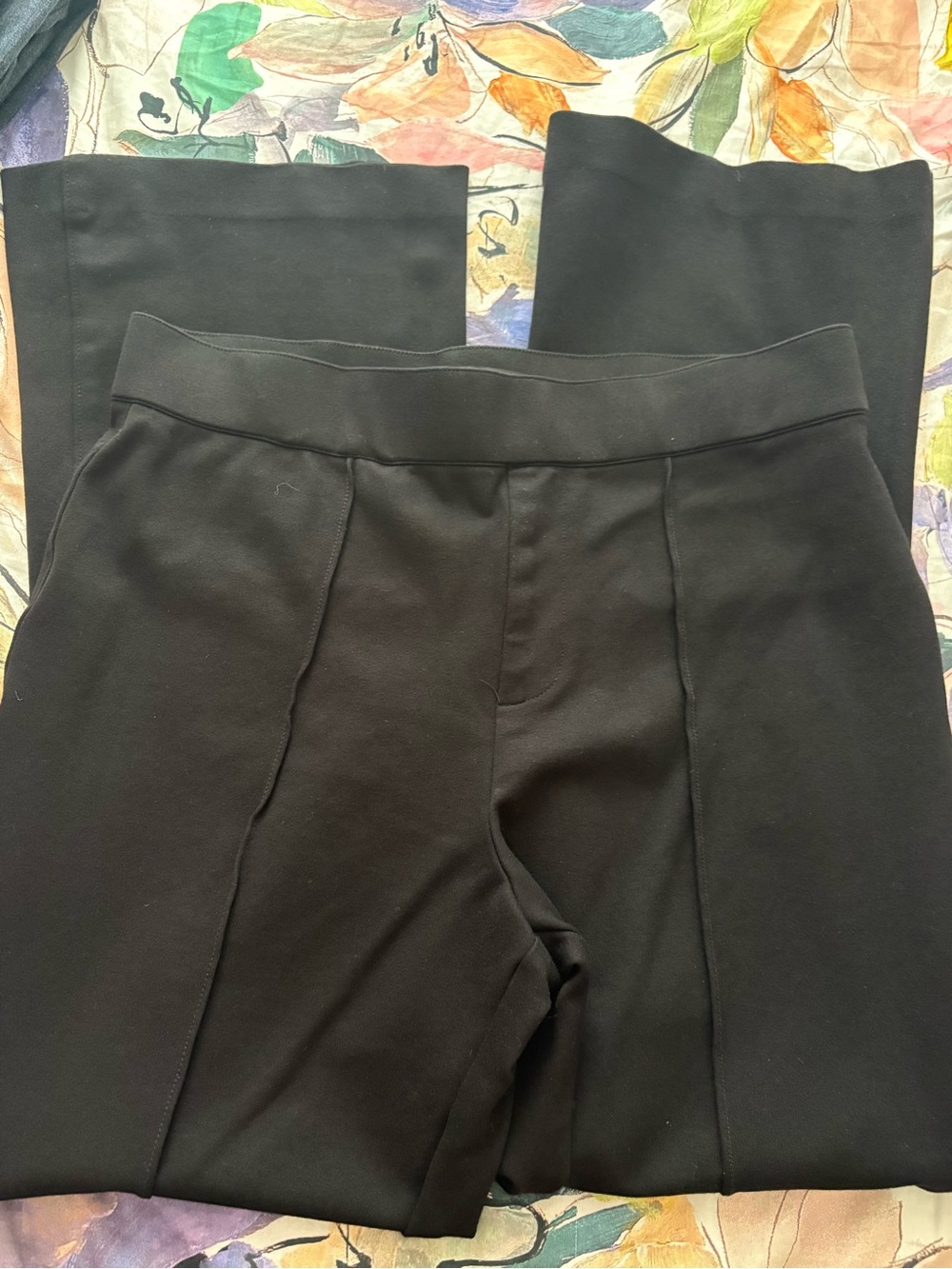 Nicole Miller Black Pull-On Pants Size Large - Picture 2 of 5